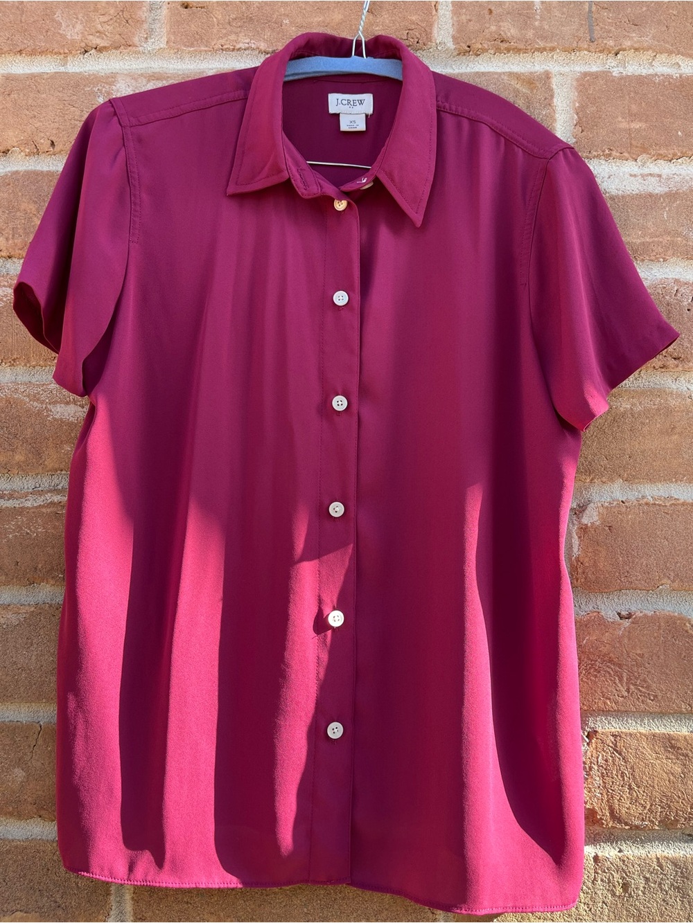 J.Crew Short Sleeve Button Down Blouse XS